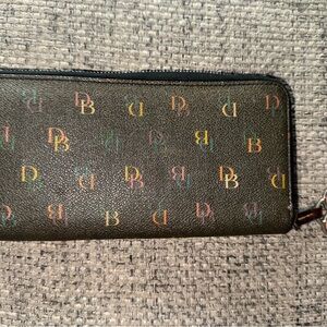 Vintage Dooney & Bourke Rainbow Zipper Wallet